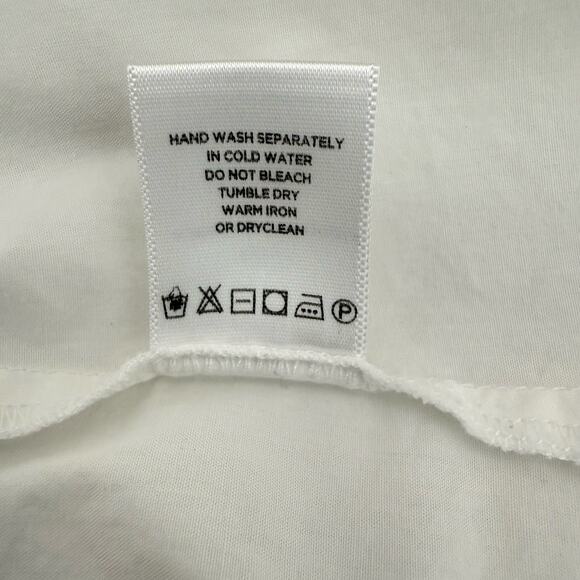 Roberta Roller Rabbit White Eyelet Embroidery Button Front Shirt Casual Boho S - Picture 7 of 7